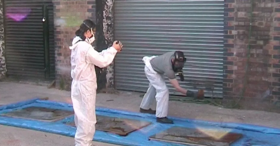 Burning video still